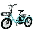 Mooncool 20" Fat Tire Electric Tricycle for Adults, Foldable Electric