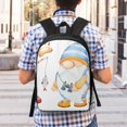 thumbnail image 5 of Uemuo Gnome Camping Fishing Printed Durable 17-inch Student Backpack - Lightweight, Waterproof, Adjustable Straps, Ideal for School, Work, Travel, 5 of 5