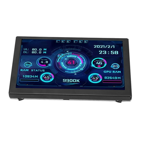 Computer Temp Monitor, Horizontal Vertical Switching Energy Saving PC Sensor Panel Display for