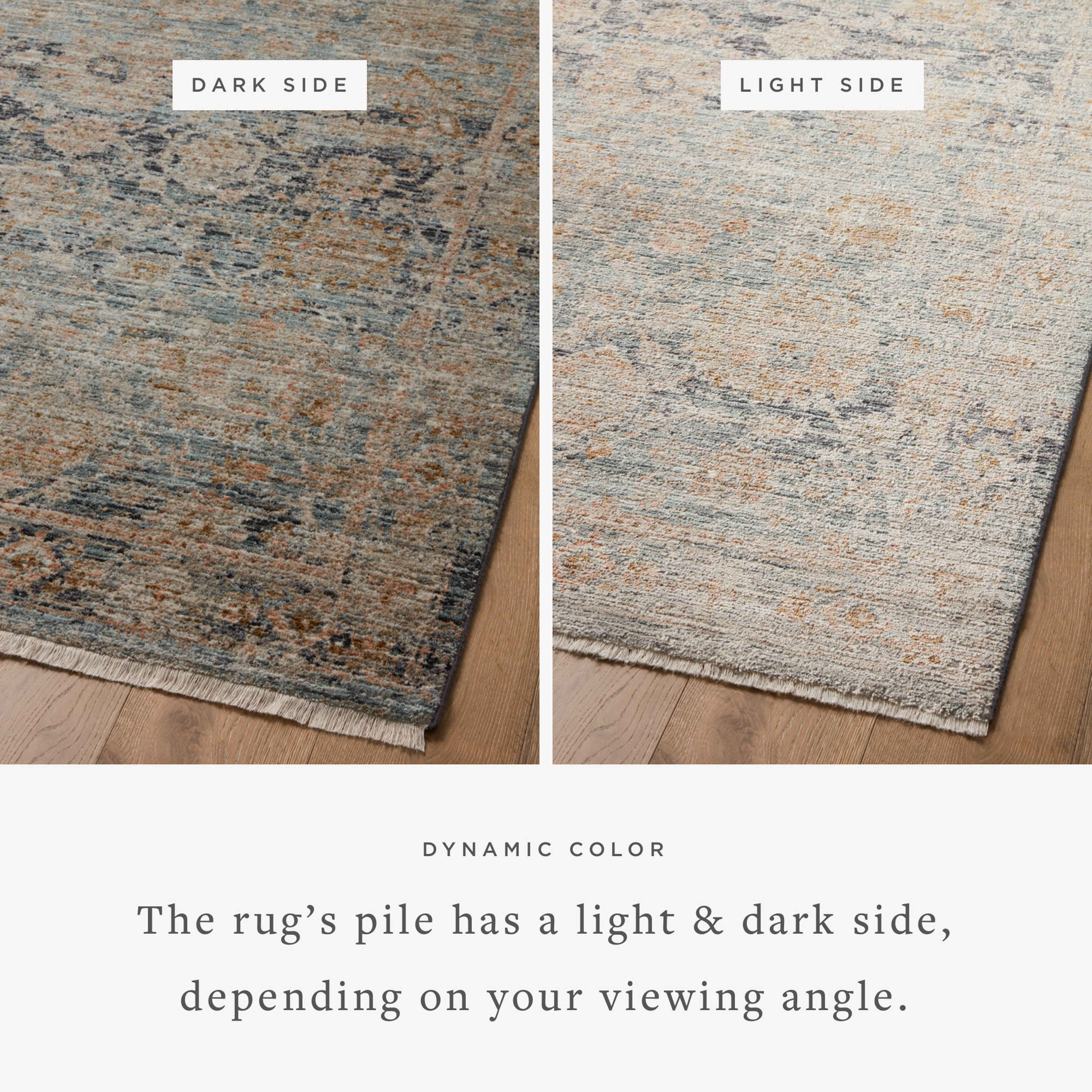Jean Stoffer x Loloi Katherine Ocean / Coral 3'-6" x 5'-6" Accent Rug
