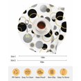 thumbnail image 6 of 13 Inch Round Placemats Set of 4, Black Polka Dots Non Slip Heat Insulation PP Table Mats, Modern Abstract Art Washable Place Mats for Kitchen Dining Party Table Decor, 6 of 7