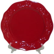 Better Homes and Gardens Embossed Garnet Dessert Plate, Red