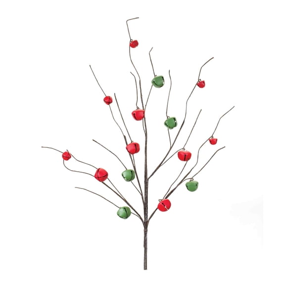 Melrose Set of 6 Sleigh Bell Twig Christmas Branches 30"