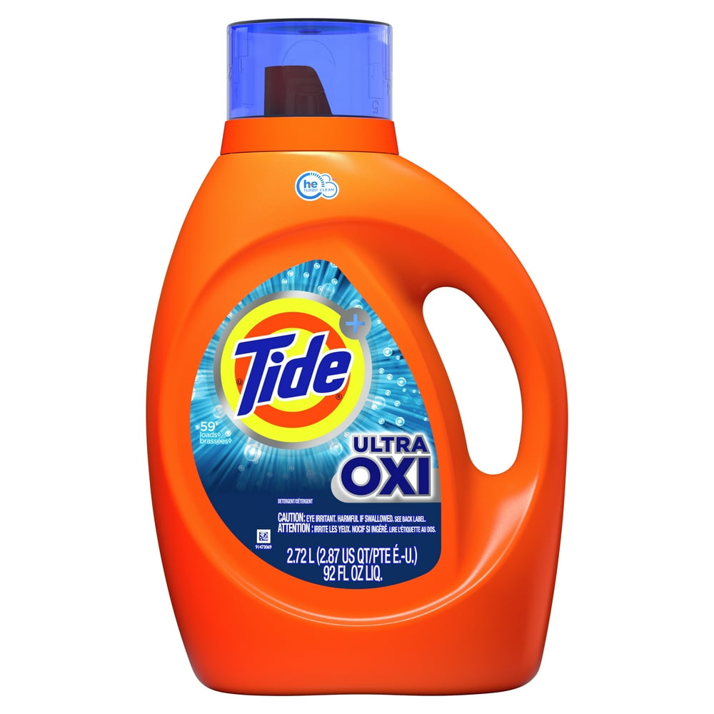 Tide Plus Ultra Oxi HE, 59 Loads Liquid Laundry Detergent, 92 Fl Oz