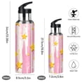 thumbnail image 2 of Yayeee 33oz Insulated Water Bottle Double Wall Stainless Steel with Flip Straw Lid, Flat Yellow Stars, 2 of 7