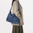 thumbnail image 3 of Sunyuer Women Vintage Washed Denim Hobo Bag, Large Capacity Commuter Shoulder Tote Handbag, Casual Retro Denim Crossbody Bag with Adjustable Strap for Work Travel Daily Use, 3 of 7
