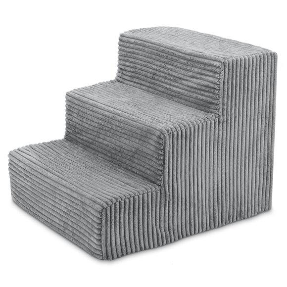 Best Pet Supplies Foam Pet Steps for Small Dogs and Cats, Portable Ramp Stairs for Couch, Sofa, and High Bed Climbing, Non-Slip Balanced Indoor Step