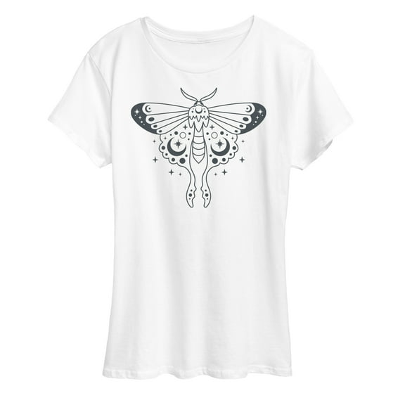 Instant Message - Celestial Luna Moth - Women's Short Sleeve Graphic T-Shirt
