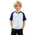 thumbnail image 2 of Fozruso Boys Summer Short Sleeve T Shirts Basic Casual Crewneck Tee Tops School Uniform for Kids, 2 of 7