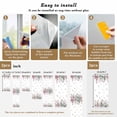 thumbnail image 6 of Vintage Red Green Window Privacy Film, Spring Botanical Summer Eucalyptus Leaves Static Cling UV Sun Blocking Heat Control Window Tint, Non-Adhesive One Way Windows Privacy Cover 17.7''x78.7'', 6 of 7