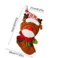 thumbnail image 3 of B Christmas Stocking Gift Bag Santa Claus Design For Kids Candy Toys Holiday Decor Polyester Material 45X28X4 Inches 0.55 Pounds, 3 of 7