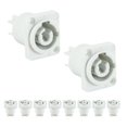 thumbnail image 5 of 10 Uds Conector Powercon 3 Pines 20A 250V Enchufe de Panel Altavoz Potencia Hembra para IluminacióN Escenario Pantalla LED, Gris, 5 of 5