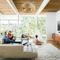 thumbnail image 6 of Pedestal Fan, (Same as W882P144352) 22 Inch New Boho Caged Ceiling Fan With Enclosed Rattan 6 Speeds Remote Control Reversible DC Motor For Living Room, Rattan Tower Fan,Abs Desk Fan, 6 of 7