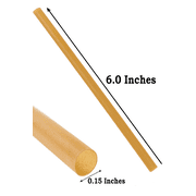 Bionex Biodegradable Bagasse Coffee Straws, 6-Inch Unwrapped Disposable Cocktail Straws, 1,500 Count