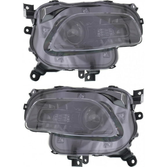 For Jeep Cherokee Headlight Assembly 2014 15 16 2017 Pair Driver and Passenger Side | Black Trim | CH2502249   CH2503249