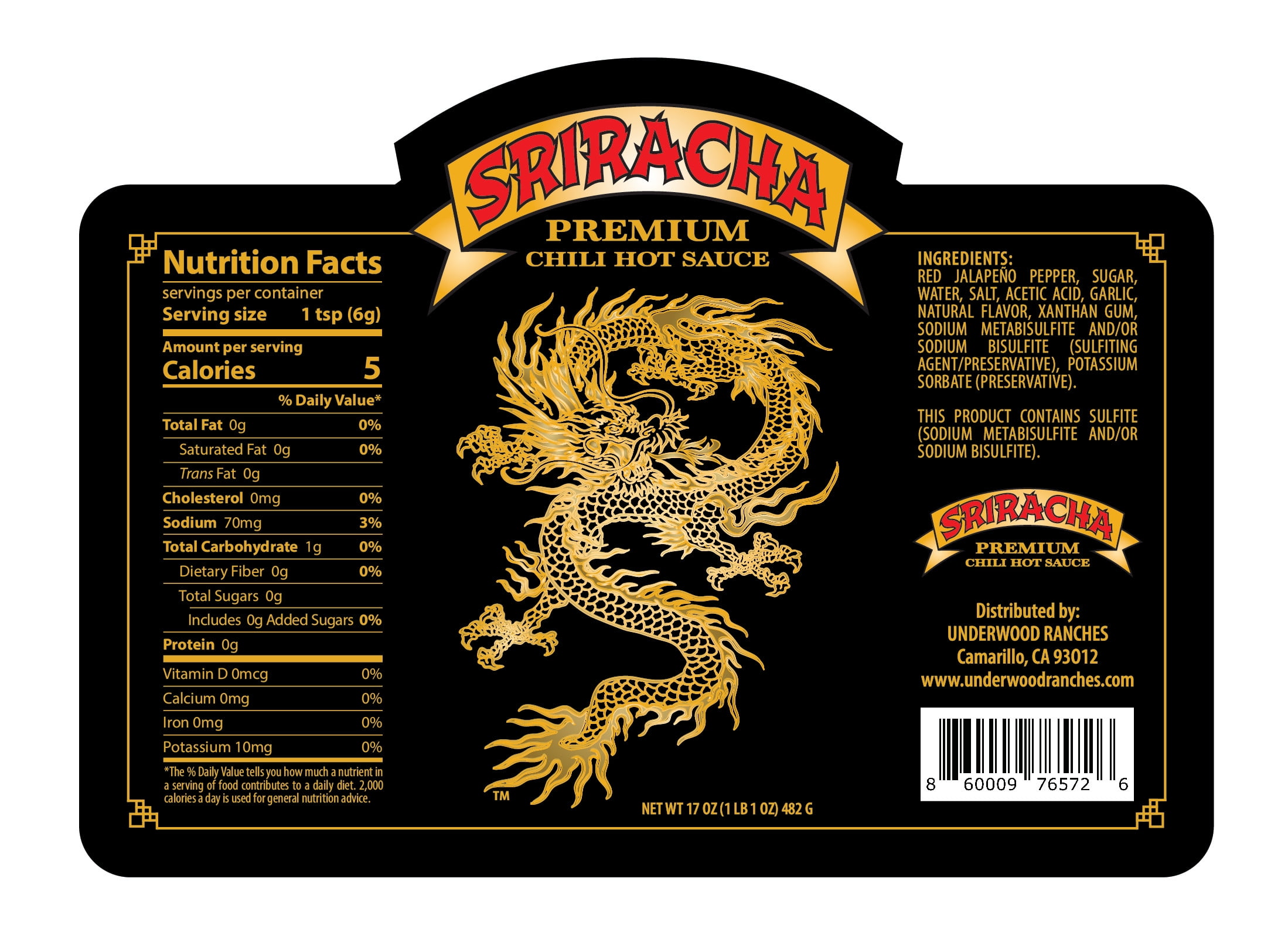 (2 pack) Underwood Ranches Sriracha