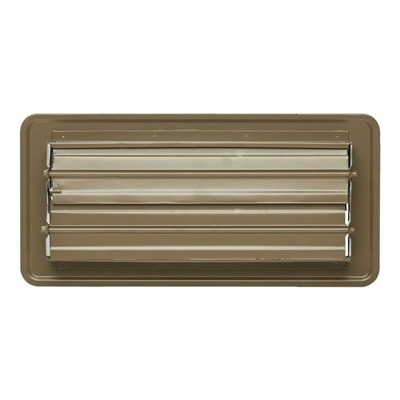 6-Pack 4x10 Inch Brown Floor Registers, Heavy Duty Iron HVAC Air Vent Covers for Home Heating & Cooling