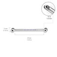 thumbnail image 4 of Surgical Steel Industrial Barbell 14 Gauge 1-1/2"  CNC Set CZ, 4 of 5