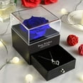thumbnail image 3 of Valentine's Day Gifts, Preserved Rose as Thanksgiving Gift for Women, Jewelry Gift Box Ring Earrings Necklace Storage Boxes, Eternal Rose as I Love You New Year's Day Gifts for Her(Without Necklace), 3 of 8