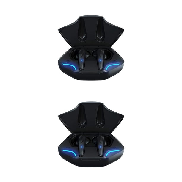 Auriculares Inteprter Bluetooth recargables con cancelación de ruido Negro 2Conjunto