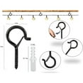 thumbnail image 2 of 32 Piezas Ganchos de Tornillo, Ganchos de Tornillo para Exteriores, Ganchos de Techo, Ganchos para Luces Navideñas, para Colgar Plantas en Macetas, Decoraciones Navideñas, Linternas, Guirnaldas, Negro, 2 of 5