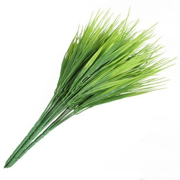 Artificial Outdoor Plants Fake Plastic Greenery Wheat Shrubs Grass E4B8