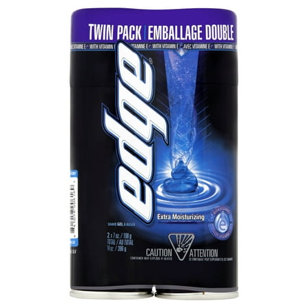 Edge Extra Moisturizing Men's Shave Gel Twin Pack, 14 (Best Way For Men To Shave)