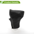 thumbnail image 4 of Cubierta de pomo de cambio de marcha Unique Bargains para Honda CR-V 2017-2021, antideslizante, texturizada, negra y gris, protector de mango de cambio de cuero sintético, 1 Pc, 4 of 6
