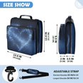 thumbnail image 3 of Zipper Binder with Shoulder Strap 2 inch 3 Ring Waterproof File Folder Organizer Bag 500 Sheet Starry Sky Background with Stars, 3 of 8