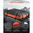 thumbnail image 2 of VEVOR Car Rooftop Cargo Carrier Bag 21 Cubic Feet Car Roof Cargo Carrier 840D PVC, 2 of 9