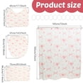 thumbnail image 2 of Dznils Pink Bow Shower Curtain and Rug Sets, 16pc Modern Fabric Bathroom Curtain Sets, 72" x 72", 2 of 11