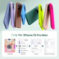 thumbnail image 6 of Designed for iPhone 15 Pro Max Case, Silicone Ultra Slim Shockproof Phone Case with [Soft Anti-Scratch Microfiber Lining], 6.7 inch, Blue, 6 of 12