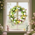 thumbnail image 4 of JHEHF 2026 Easter Wreaths for Front Door Easter Egg Door Wreath Spring Farmhouse Party Window Fireplace Mantle Wall Outdoor Indoor Decorations 11.8inch, 4 of 6