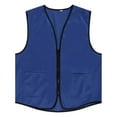 thumbnail image 2 of Toptie Supermarket Apron Zipper Vest For Clerk Uniform Vest(5 Packs)-Navy-XL, 2 of 7