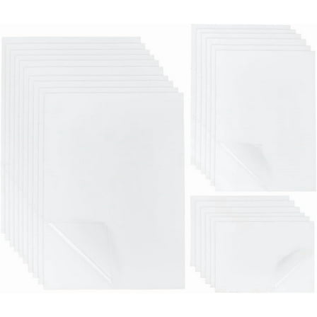 65 Sheets A4/A5/A6 PET Laminating Sheets Self-Adhesive Glossy Cold Laminating Film Waterproof Laminate Sticker for Photo Poster Documents for DIY