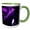 Green/White, variant on 3drose, Eternal Purple Flame, 11oz Mug