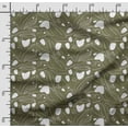 thumbnail image 2 of Soimoi Floral Print, Velvet Fabric, Decor Sewing Fabric by The Yard 54 Inch Wide,Decorative Fabric for Upholstery and Home Accents, Olive Green, 2 of 5