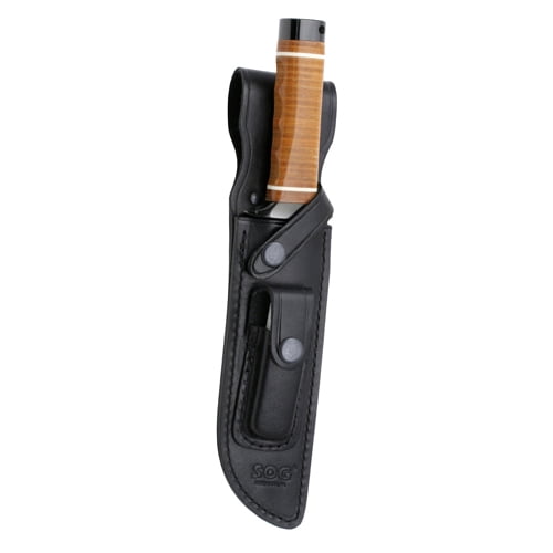 SOG Bowie 2.0 Fixed Blade Knife 6.4" Plain Clip Point, Black TiNi Finish - S1T-L