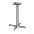 thumbnail image 2 of Flash Furniture 22'' x 22'' Restaurant Indoor/Outdoor Table X-Base with 3'' Dia. Table Height Column, Silver, 2 of 8