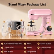 Honinst Stand Mixer, 4 QT 10+P Speeds with Tilt-Head Electric Mixer, 3-In-1 Kitchen Mixer with Dough Hook, Whisk, Beater, Bowl for Baking, Cake and Most Home Cooks