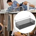 thumbnail image 6 of deevoka Dormitory Bed Bedside Shelf Stylish Decorative Bunk Bed Mesh Origanizer Hanging black, 6 of 9