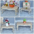 thumbnail image 3 of EeaseCA Miniature Tea Table Model Mini House Simulation Tea Table Wood Furniture, 3 of 8