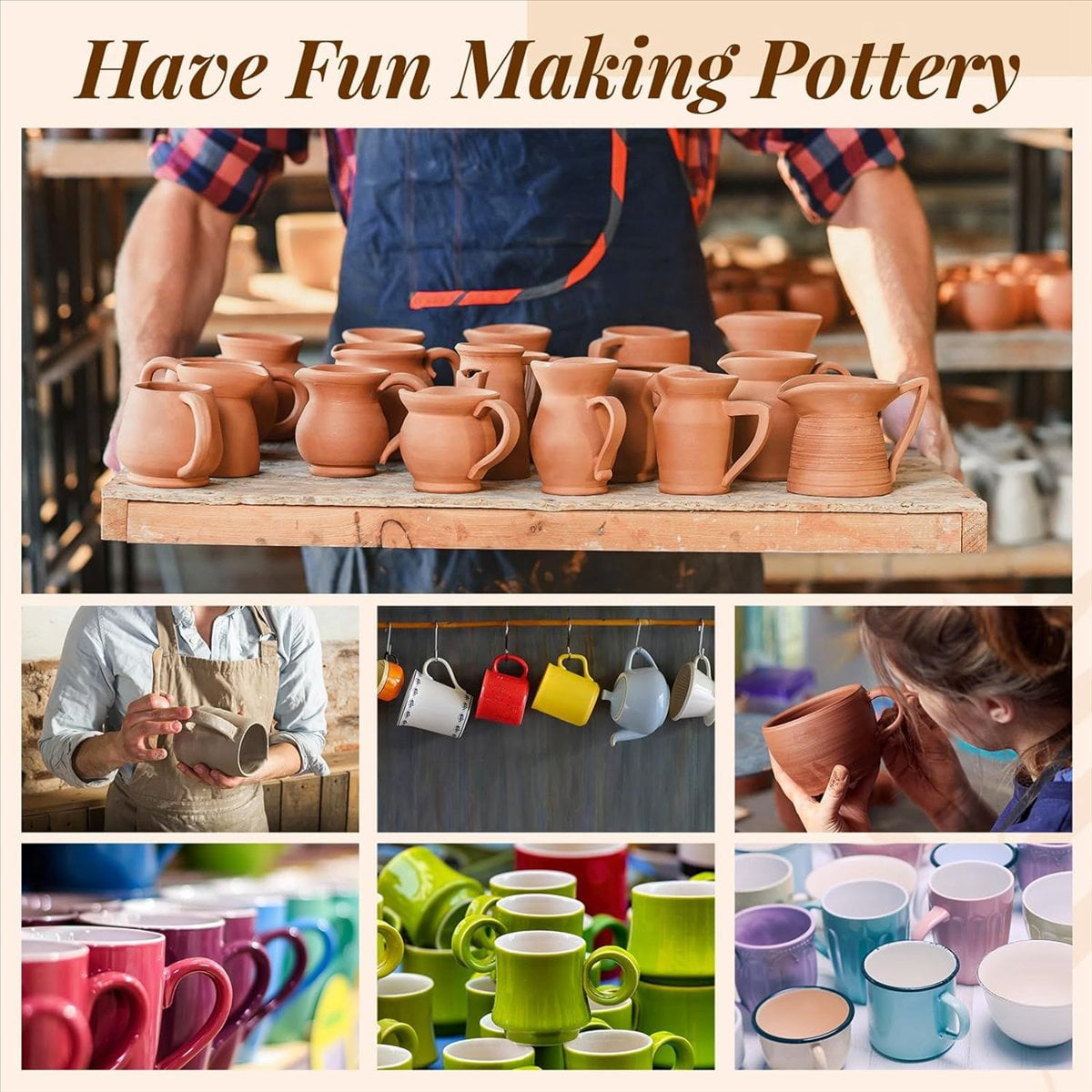 Pottery Handle Making Tool with 9 Pcs Mug Handle Mold Adjustable Clay Pottery Tools Ceramic Tools Pottery Trimming