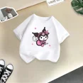 thumbnail image 3 of Bonita camiseta de dibujos animados de verano para niños y niñas, camiseta Kulomi con estampado creativo, informal, estilo urbano, Y2K, camiseta transpirable de cuello redondo para niños y niñas, 3 of 5