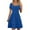 B148 Blue womens summer dresses clearance under $5, variant on Ladies Summer Casual Loose Flowy Midi Sun Dress Short Sleeve A Line Swing Pleated Beach Party Dress Square Neck Knee Length Going Out White Formal Dresses