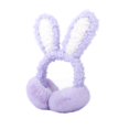 thumbnail image 1 of Orejeras Tal Orejeras cálidas de conejo para otoño e invierno Orejeras plegables Orejeras de felpa para niña linda (púrpura) ZefeiWu 8390614865372, 1 of 1