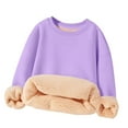thumbnail image 3 of MKOSPLRT Chandails en Molleton en Sherpa pour Enfants 3-15 Ans Col Rond Surdimensionné Chandail Chaud Manches Longues Épaules Tombantes, 3 of 7