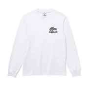 Lacoste Unisex Lacoste X Minecraft Organic Cotton Long Sleeve T-Shirt White TH5039 001