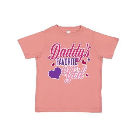 

Inktastic Daddys Favorite Girl with Hearts Gift Toddler Toddler Girl T-Shirt