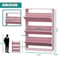 thumbnail image 4 of FANRAL Shoe Storage Cabinet for Entryway,Narrow Hidden Shoe Rack for Entrance Hallway,Pink, 4 of 8